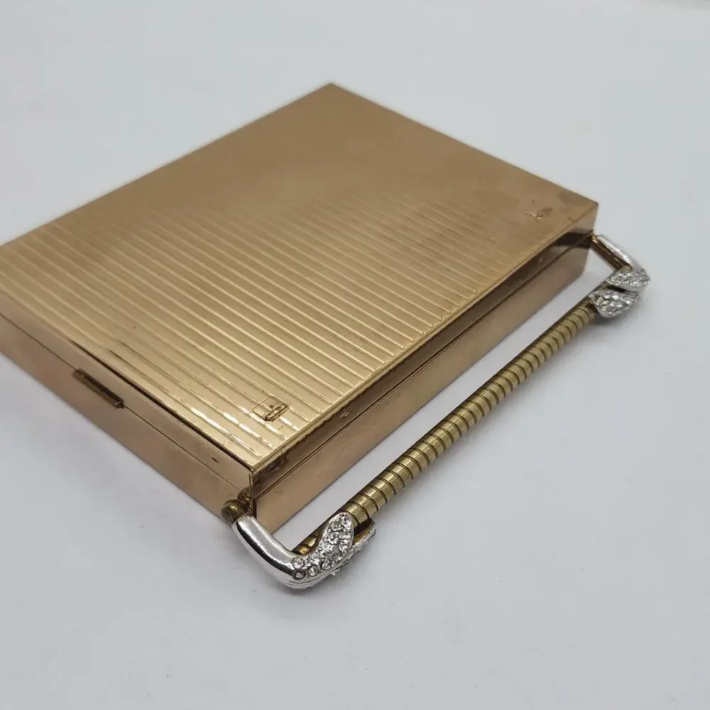 Vintage Volupte Swinglok Sophisticase Caryall Compact 1940-1050s Vanity Purse